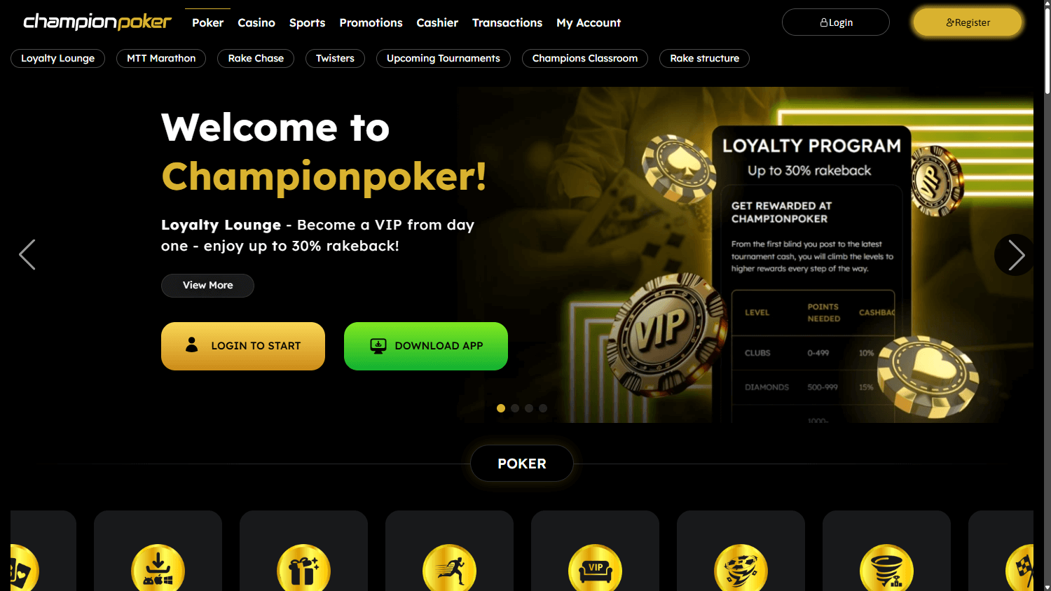 ChampionPoker Casino Desktop screenshot